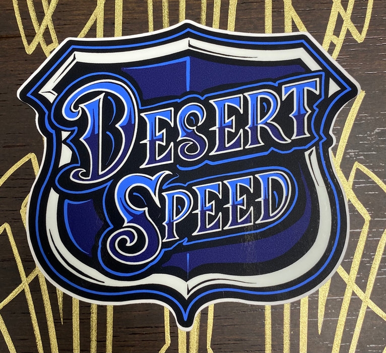 Desert Speed blue badge sticker (Desert Speed)