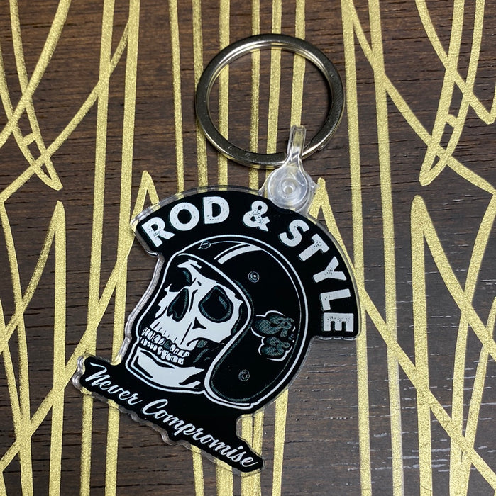 Rod and Style Skull Key Chain